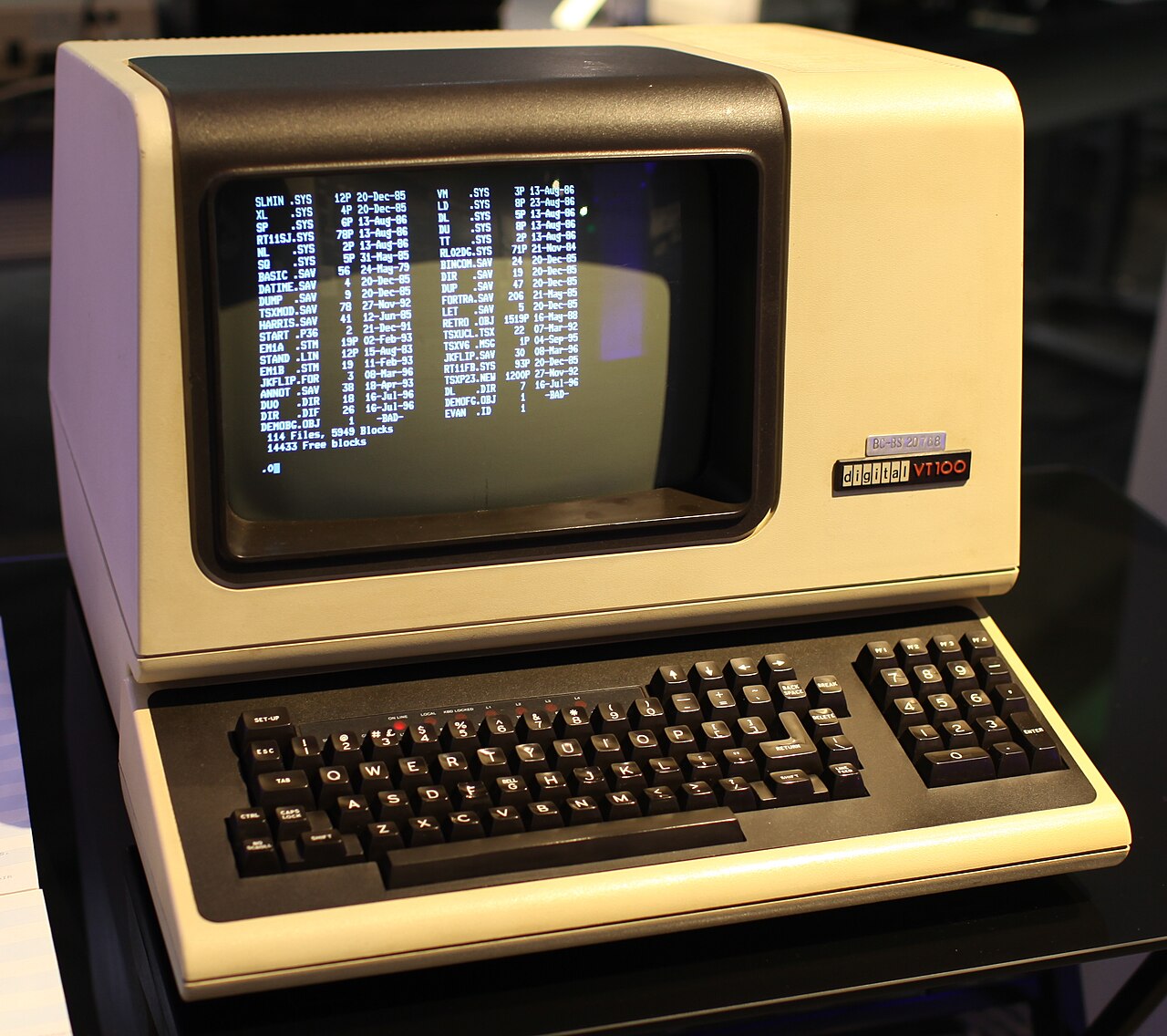 A DEC VT100 terminal at the Living Computer Museum.
