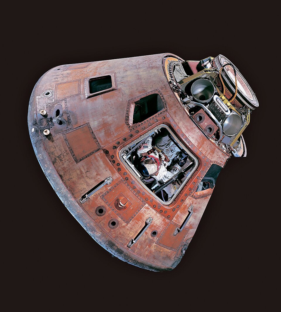 Eric Long’s collection photograph of the Apollo 11 command module Columbia, released through Smithsonian Open Access.
